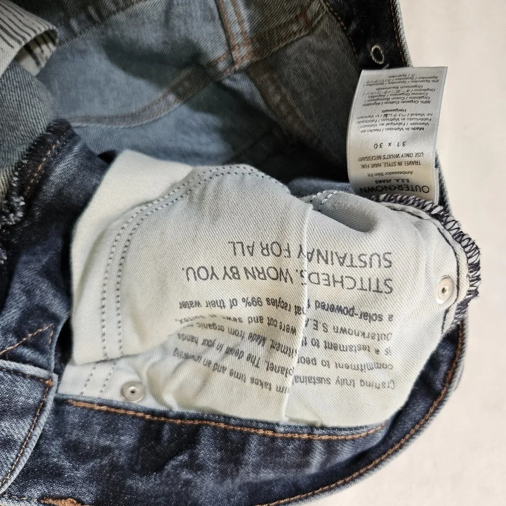 Outerknown SEA Jeans Mens‎ 31x30 (Fits 30x27) Blue Denim Outdoor Cotton